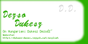 dezso dukesz business card